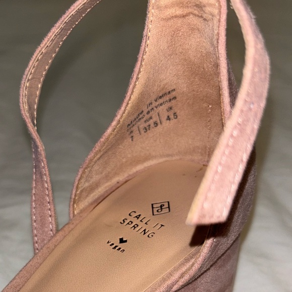 Call It Spring Stangarone Pink Block Heel with Ankle Strap Women’s Size 7 - Picture 5 of 6